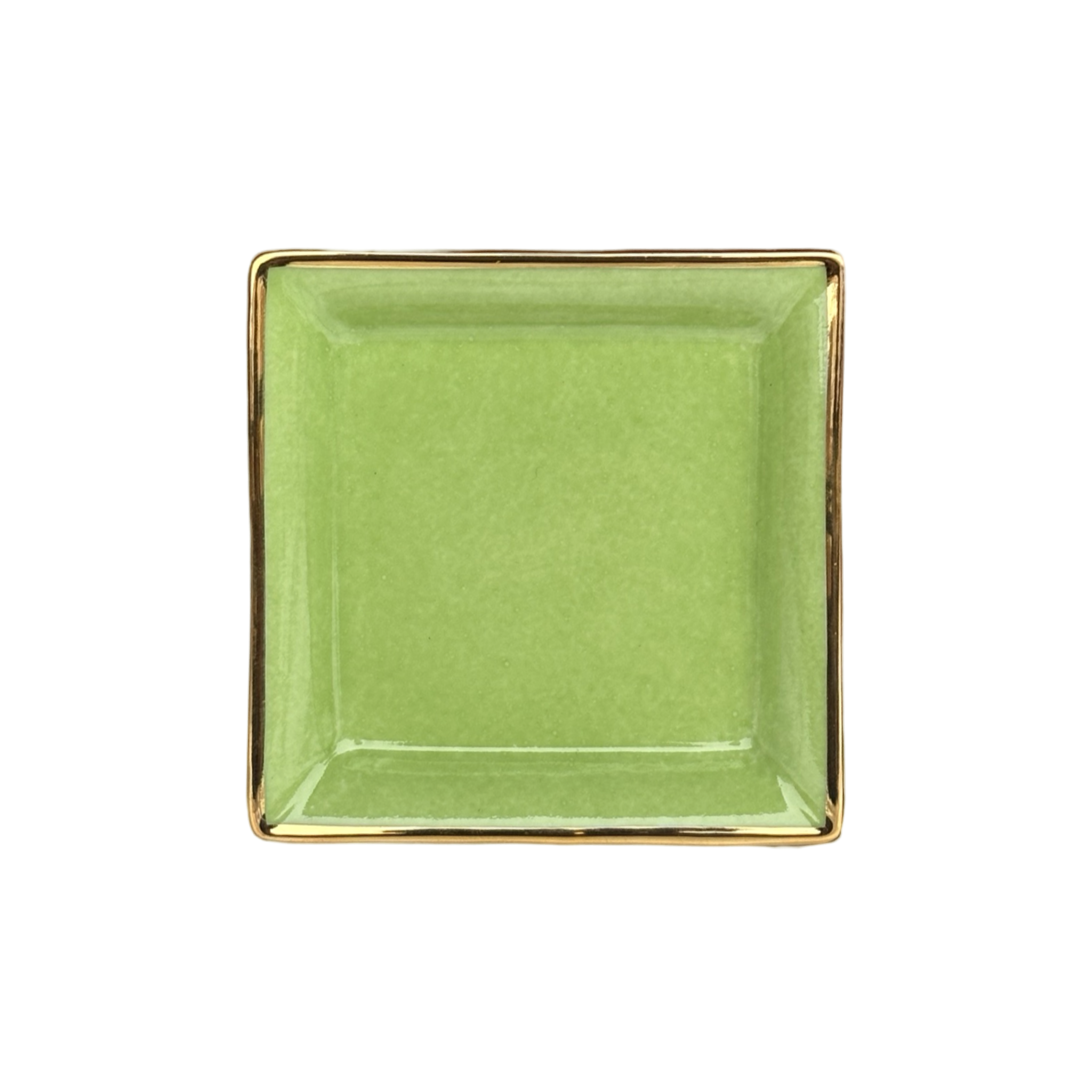 Vuotatasche piccolo o posacenere in porcellana di Limoges Verde sedano chiaro elegante e personalizzabile
