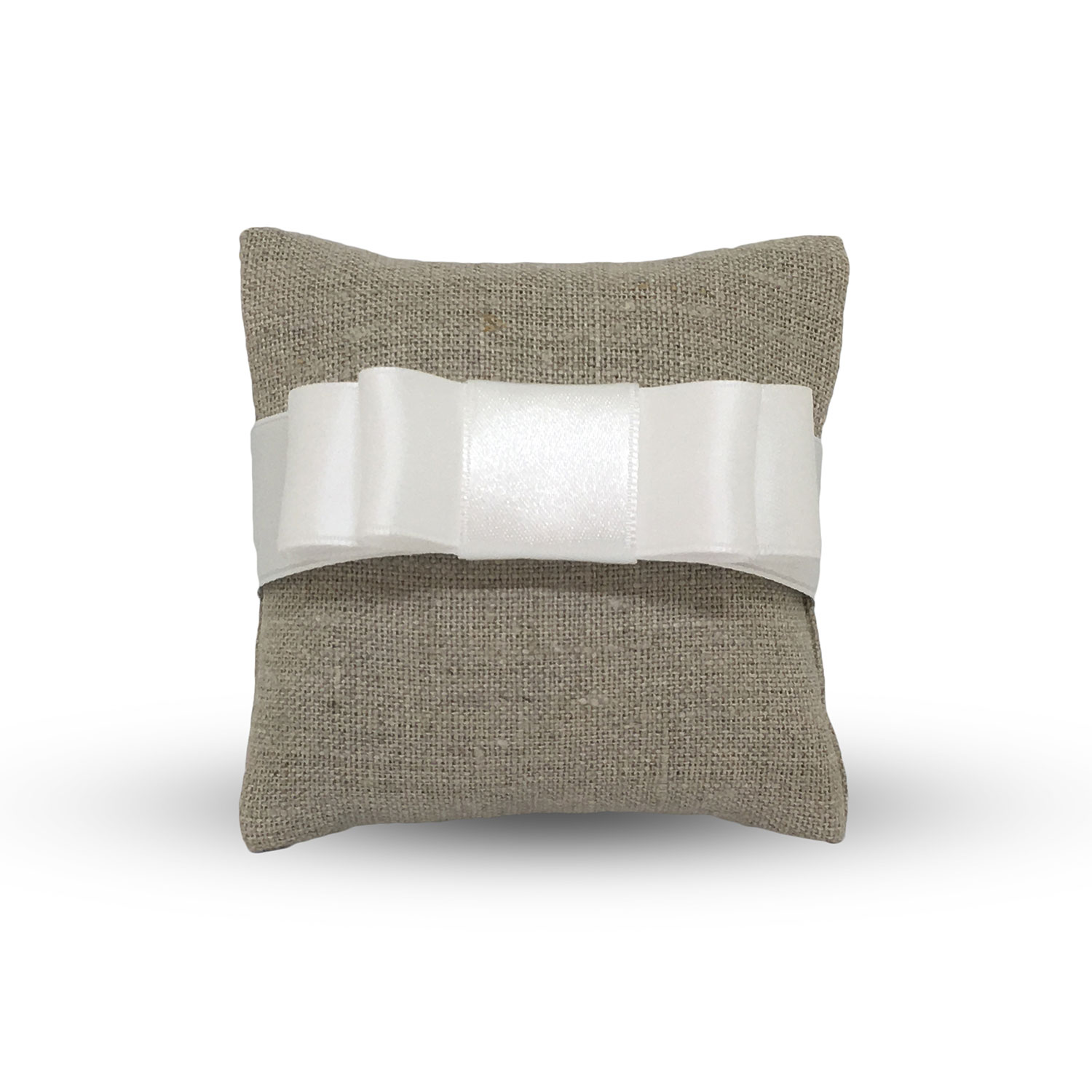Busta di Lino naturale Country Chic con fiocco Bon Ton Bianco