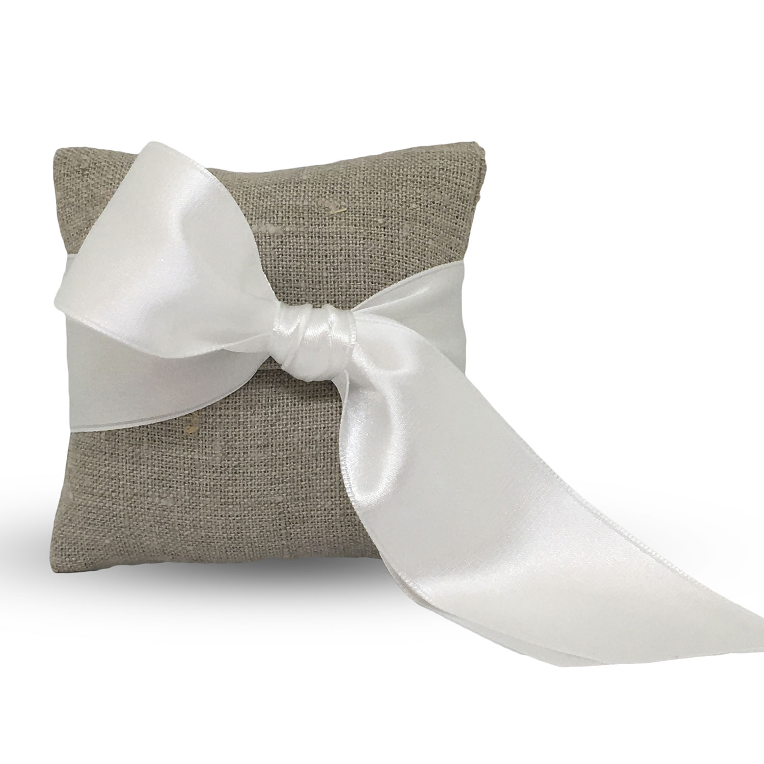 Busta di Lino naturale Country Chic con fiocco La Corte Bianco