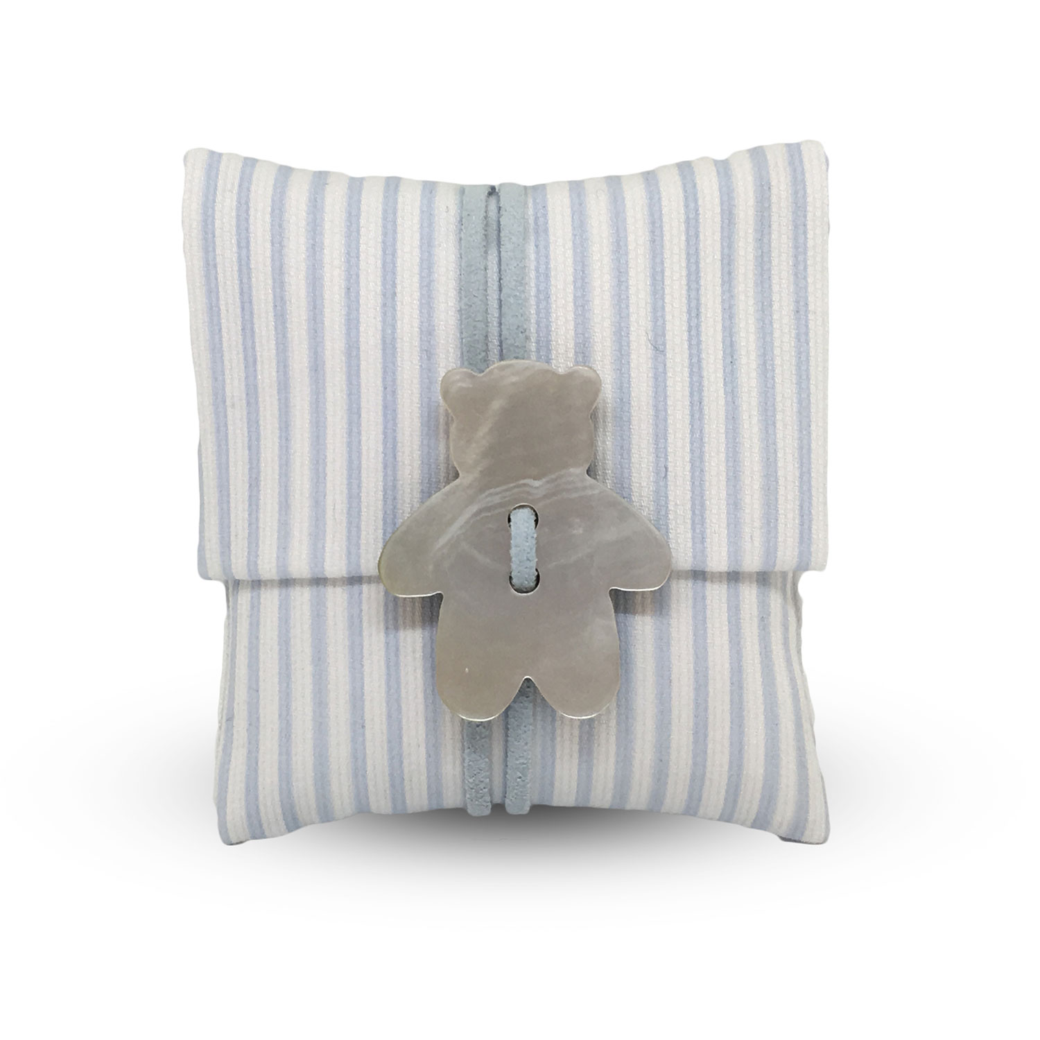 Busta di Piquet Azzurro con Botton Orso