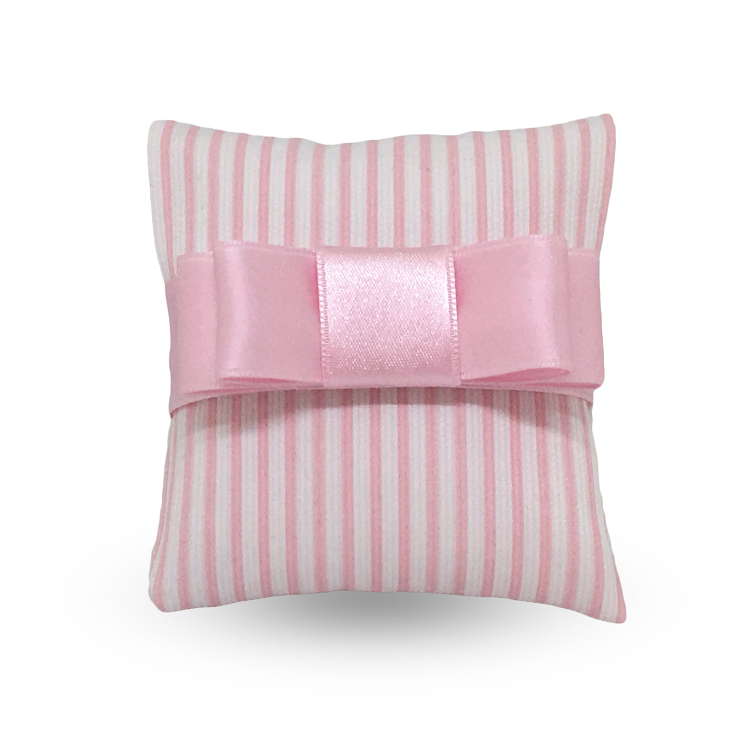 Busta di Piquet bianco con righe Rosa e fiocco Bon Ton Rosa