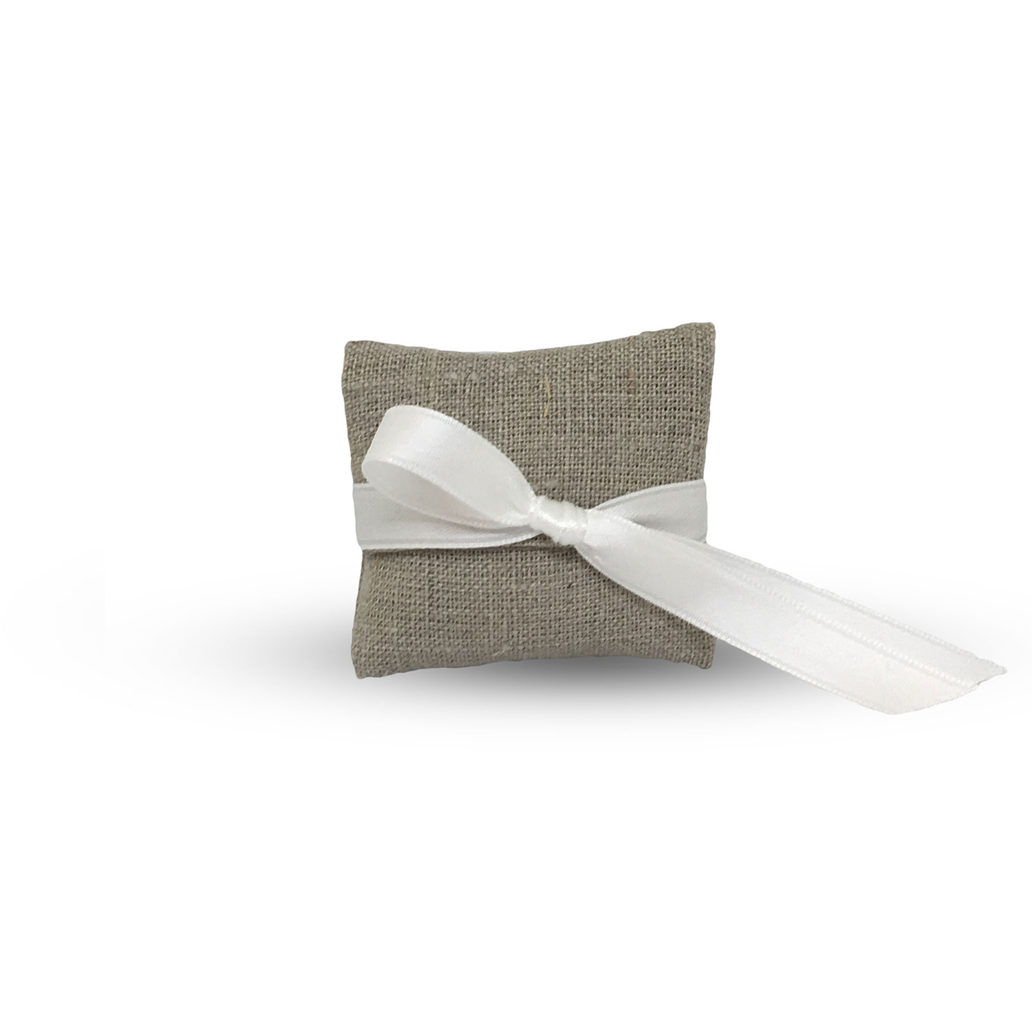 Bustina di Lino naturale con fiocco La Corte Bianco