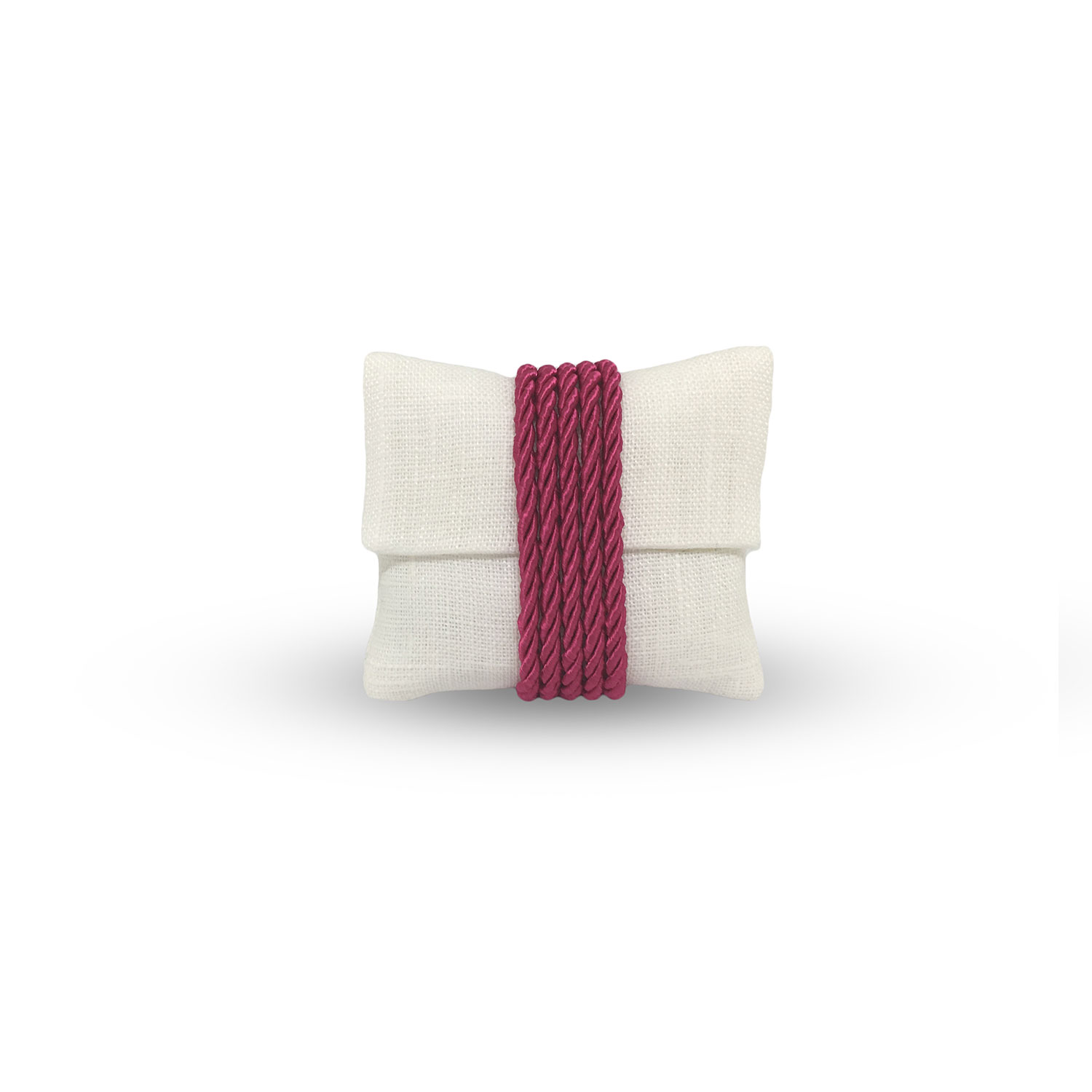 Bustina di Lino con torchon Fucsia