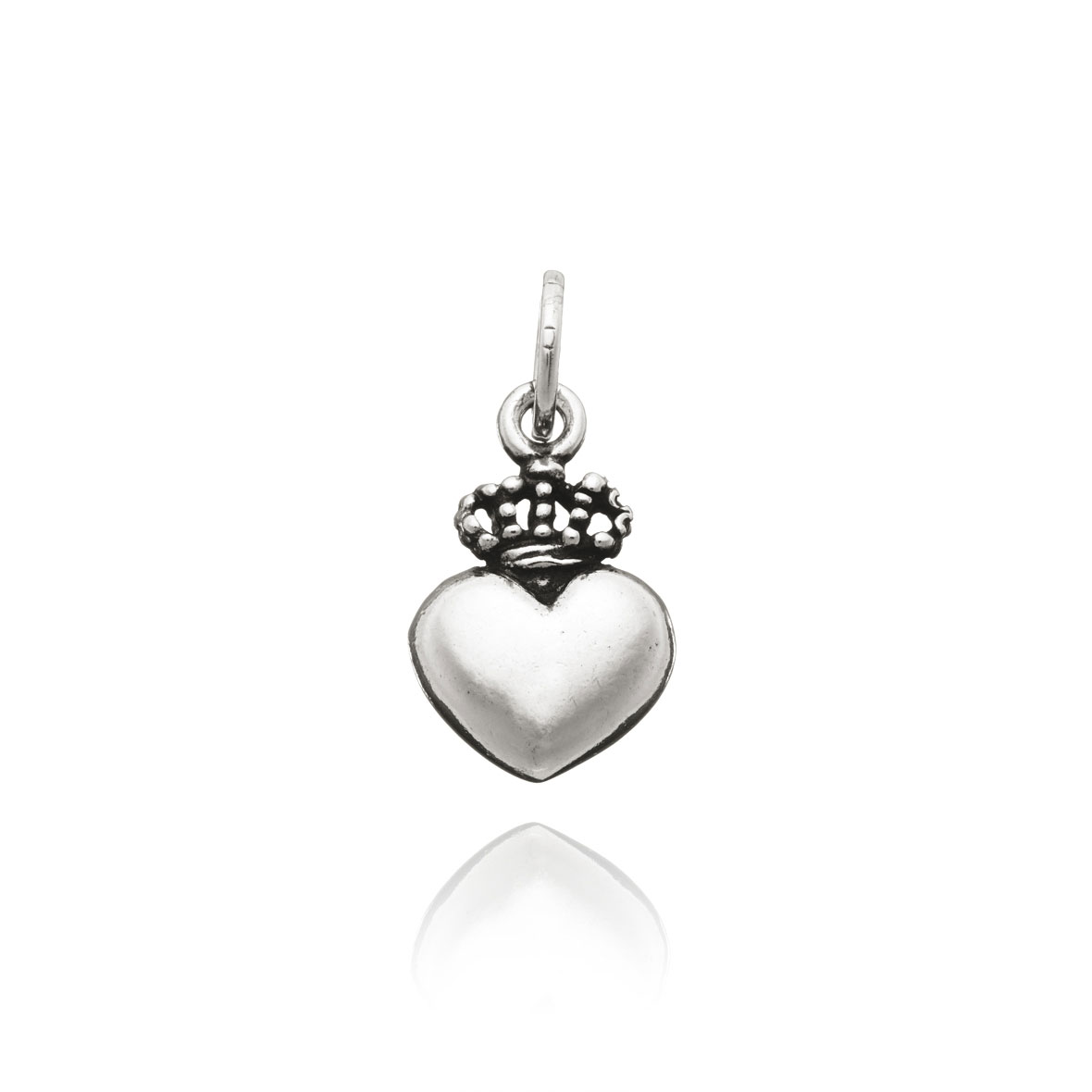Charm cuore corona in argento Raspini per bomboniere
