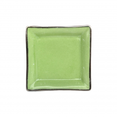 Vuotatasche piccolo o posacenere in porcellana di Limoges verde wasabi chiaro elegante e personalizzabile