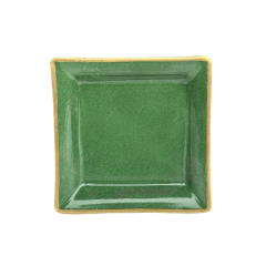 Vuotatasche piccolo o posacenere in porcellana di Limoges Verde Lauro elegante e personalizzabile