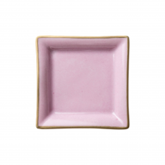Vuotatasche o posacenere piccolo in porcellana di Limoges Rosa elegante e personalizzabile