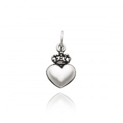 Charm cuore corona in argento Raspini per bomboniere