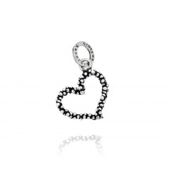 Charm cuore mimosa Raspini in argento per bomboniere